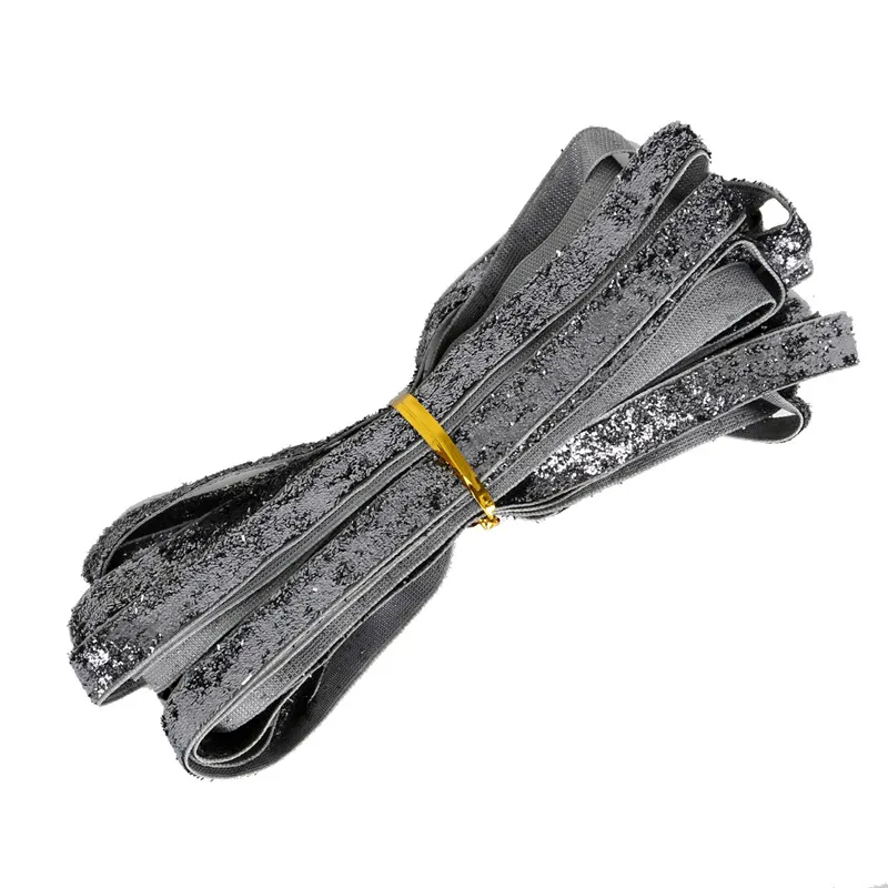 Dark Grey 5 ярдов/партия, 10 мм, блестящая бархатная лента, разноцветные ленты для рукоделия, рукоделия/шитья, Свадебная вечеринка, материалы для ювелирных изделий - Цвет: Dark Grey