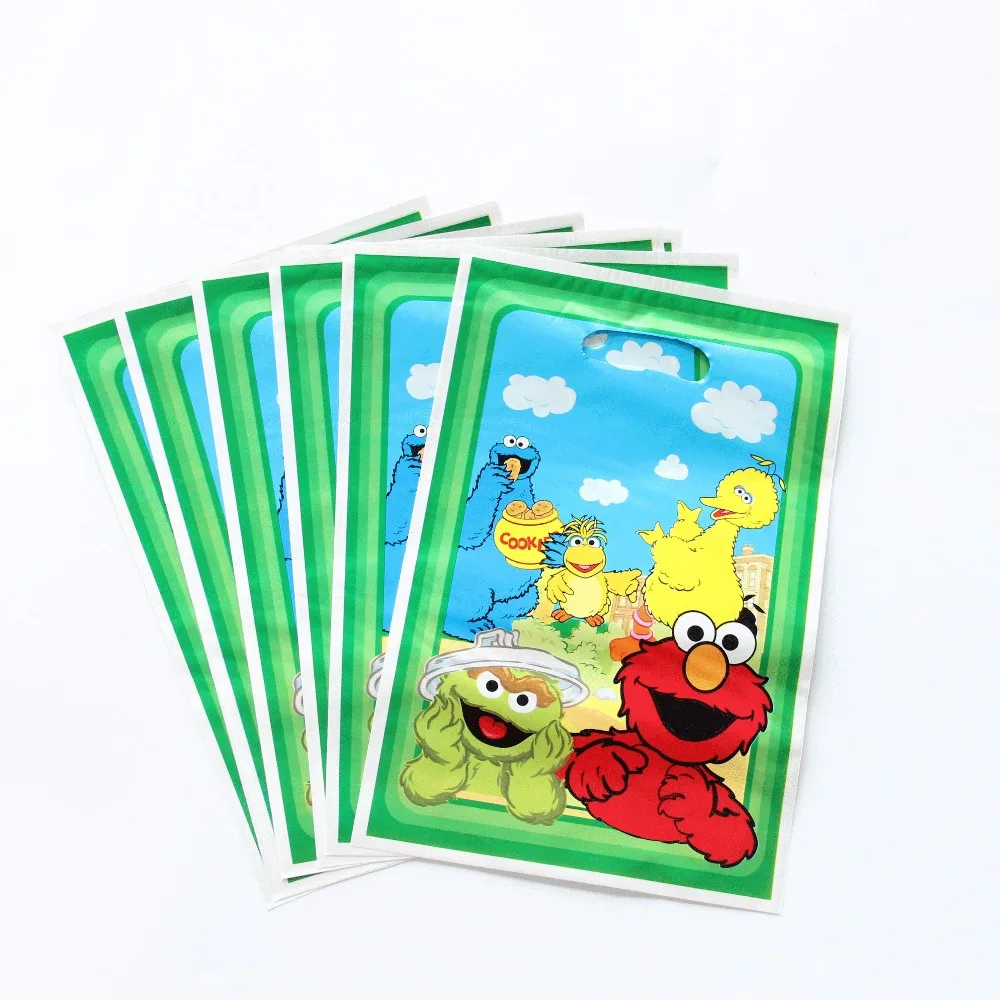 50pcs/lot Party Supplies Gift Bag loot Bag Tinkerbell Sesame Street Cartoon Theme Party Festival&event Birthday Decoration Favor