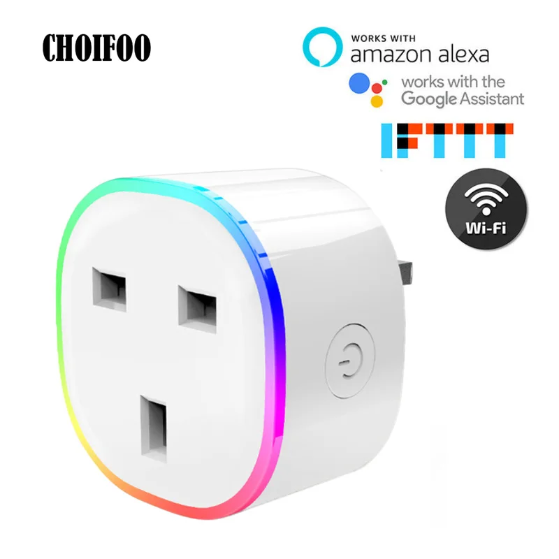 RGB Smart Plug светильник UK Work Pop розетка беспроводной WIFI Пульт дистанционного