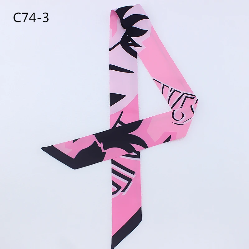 POBING новый дизайн шелковый шарф с буквенным принтом женский платок на голову