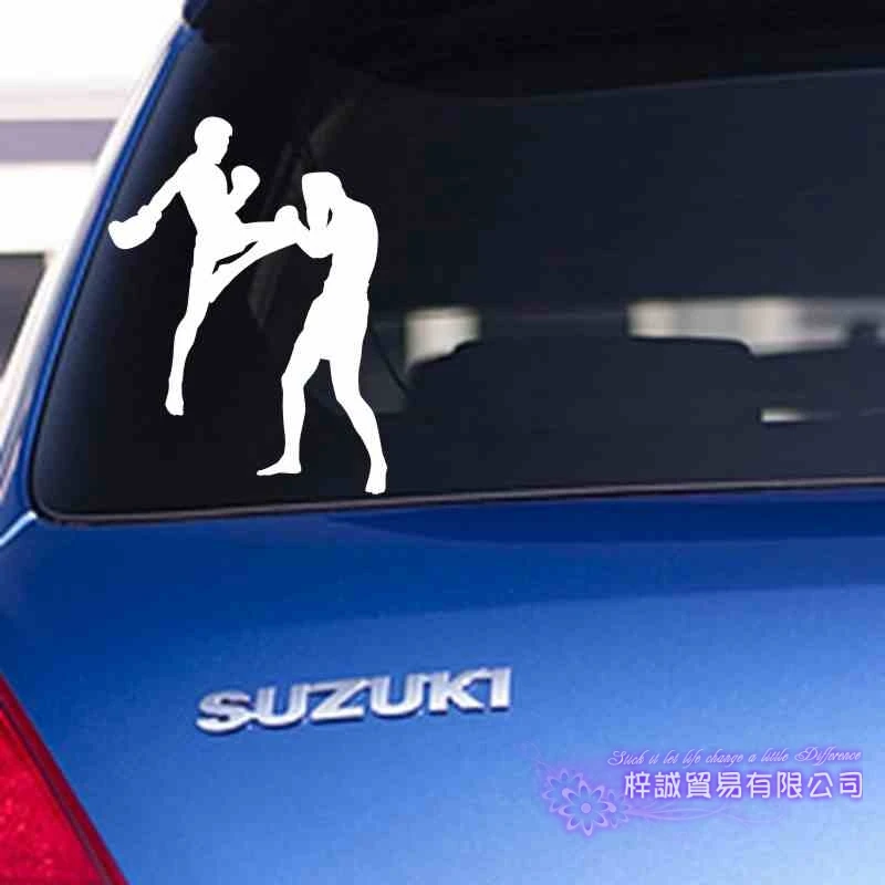 Muay Thai Kickboxing Club Sticker Boxer Car Decal Free Combat Vinyl Striker Wall Decor Mixed Martial Arts MMA Decals | Дом и сад