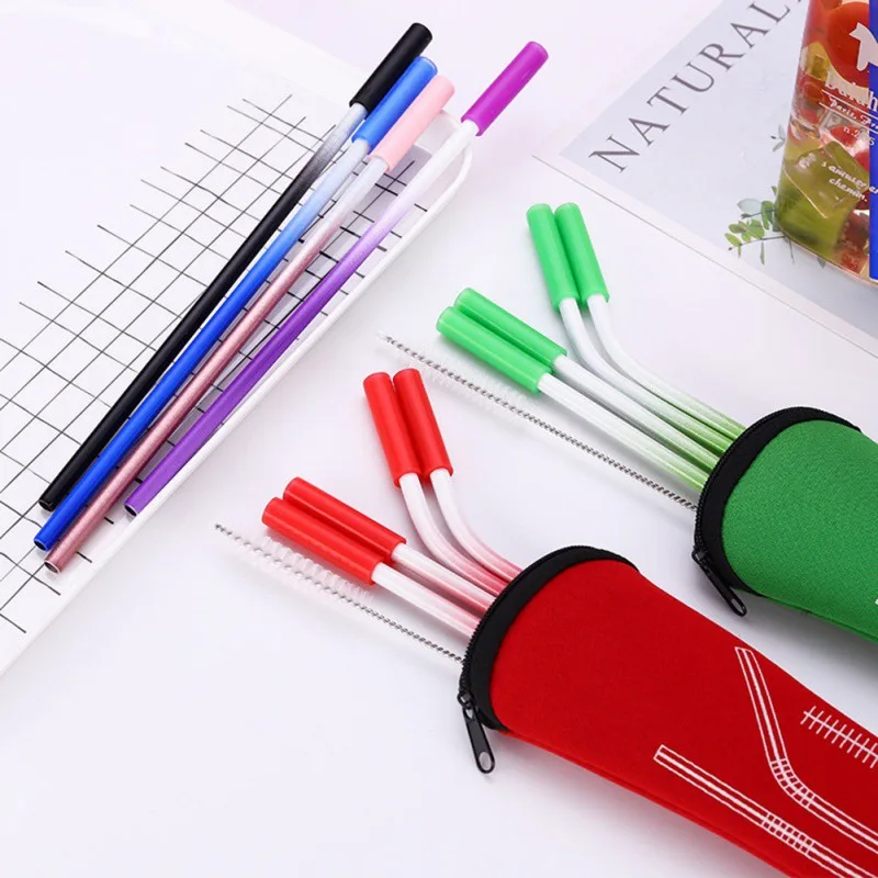 

Reusable Stainless Steel Straw Straight Curved Environmentally Friendly Straw For Cold Drink Cold Drink Bar Tool