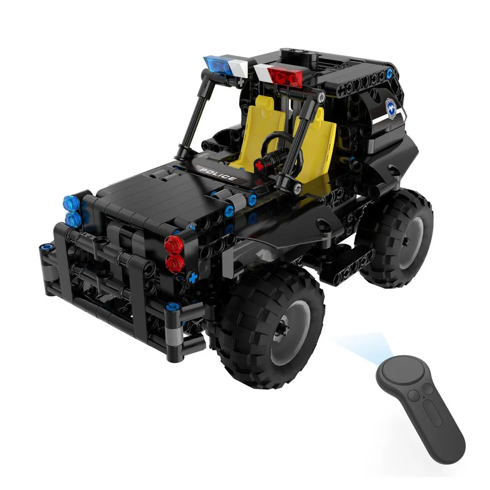 392 шт. M1 4CH пульт дистанционного управления DIY RC строительные блоки робот Робот игрушки творческие кирпичи с 360 вращаться на месте для подарка детям - Цвет: 336pcs cruiser
