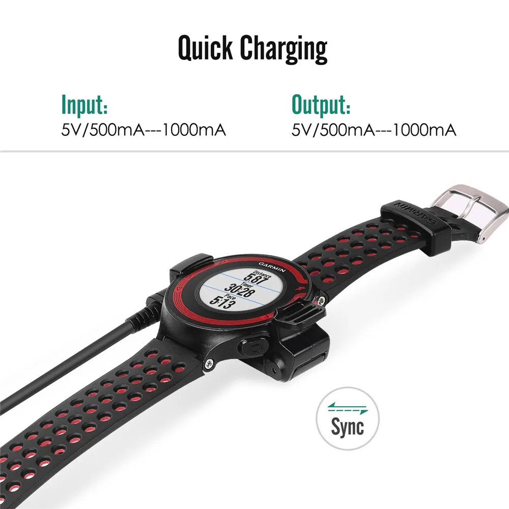 Зарядная док станция для синхронизации данных с USB Garmin Forerunner 220 Смарт часы зарядка