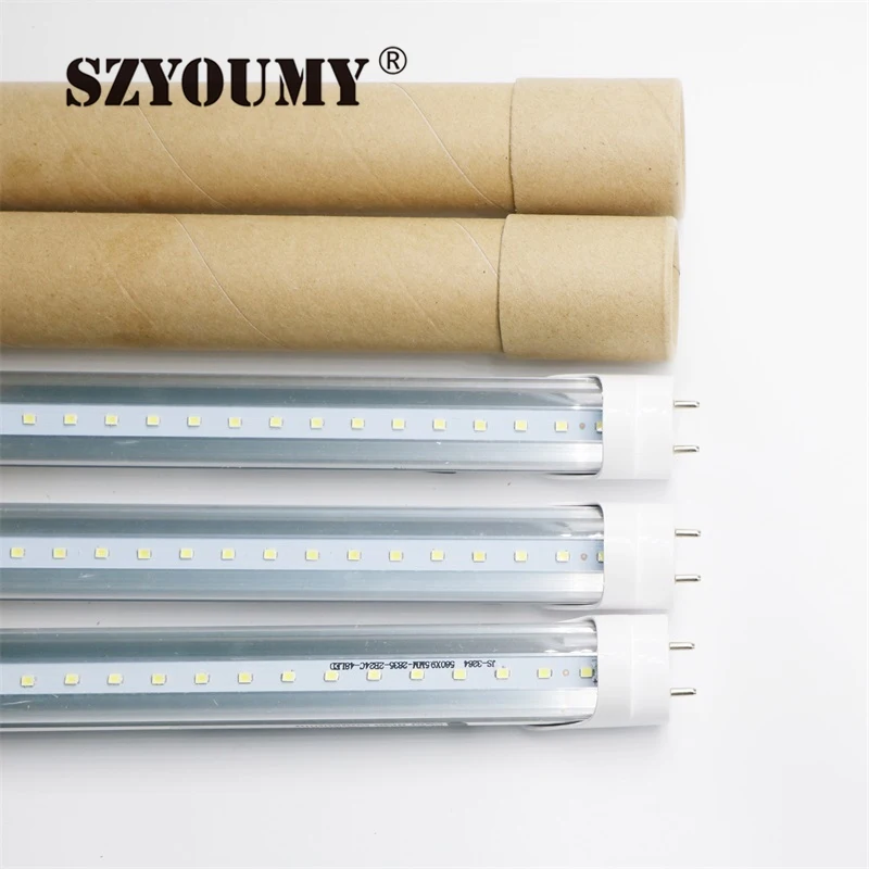 SZYOUMY SMD 2835 T8 G13 светодиодные трубки люминесцентная лампа 14 Вт 3 фута 900 мм 85 265 в