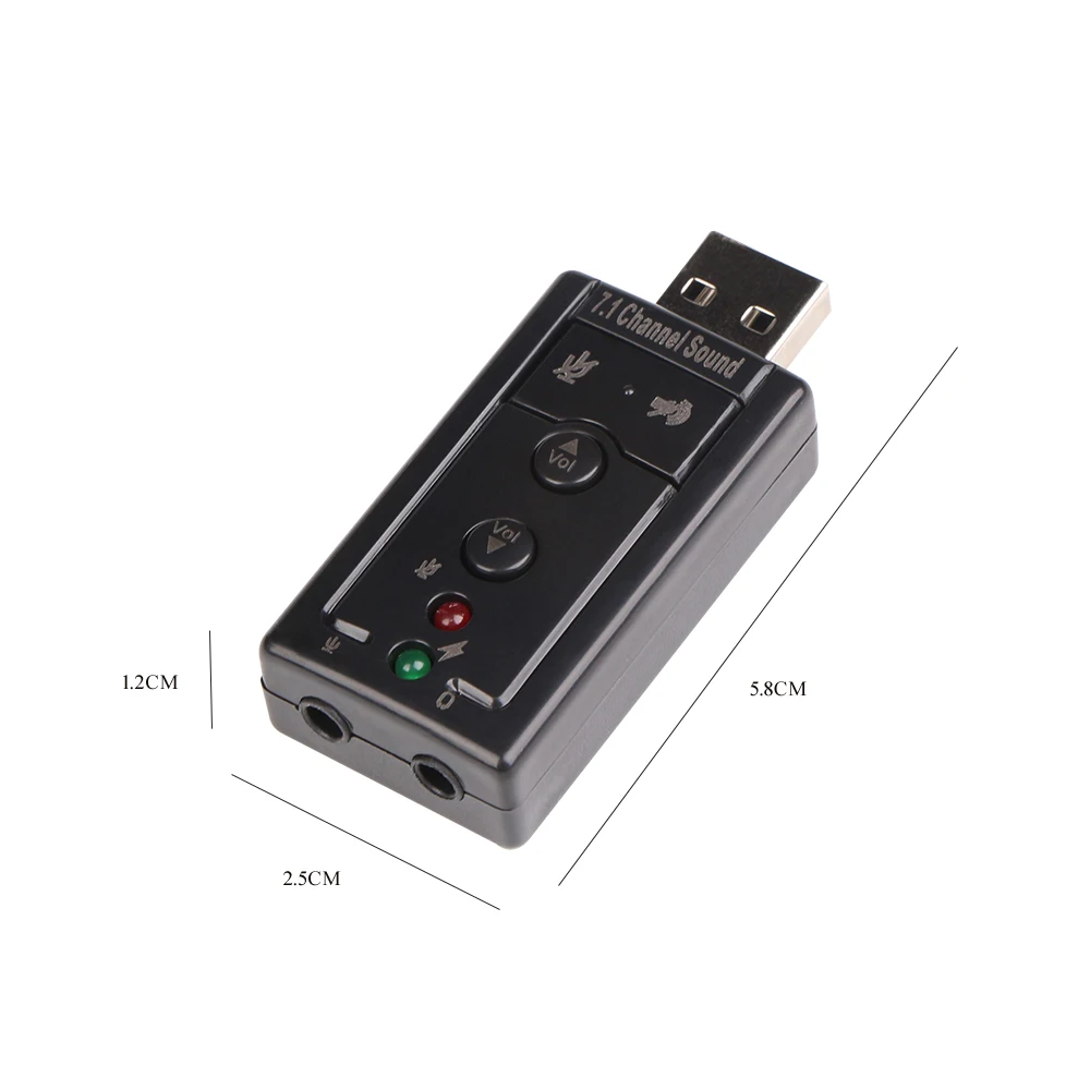 Colohas внешняя звуковая карта USB 2 0 Виртуальный 7 1 канальный аудио адаптер Xear 3D