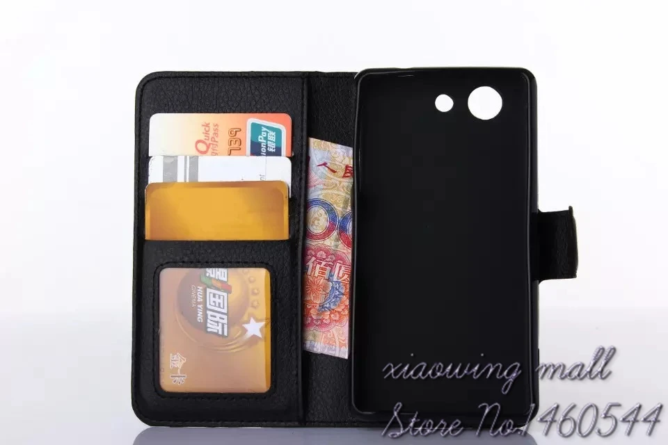 High Quality Case For Sony Xperia Z4mini Litchi Texture Leather Wallet Stand Z4compact/Z4mini |