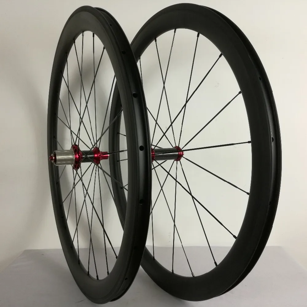 Любой бренд 50 мм клинчерные Углеродные колеса 700C дорожный велосипед Полный
