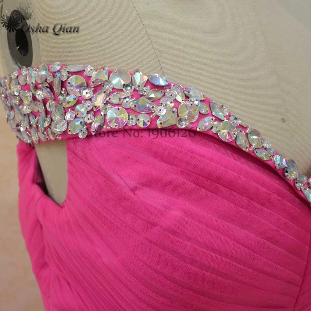 Vestido De Festa Longo 2016 Fuschia плюс Размеры Длинные бальное платье для выпускного вечера