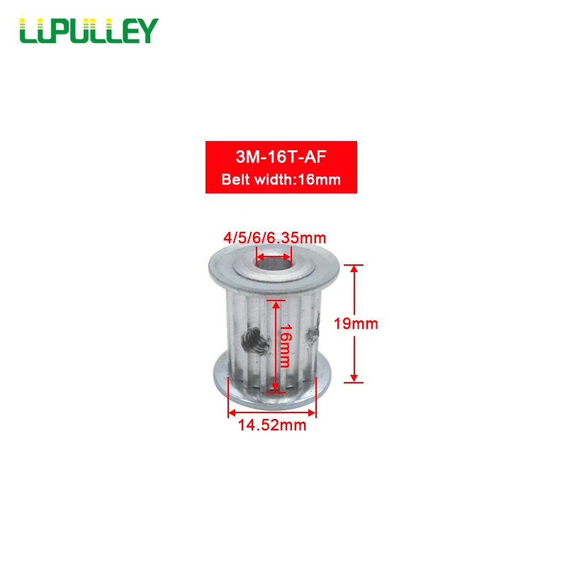 Шкив ГРМ LUPULLEY HTD 3M 16 T зубьев мм Ширина ремня внутреннее отверстие 4 мм/5 мм/6 35 шкив 3