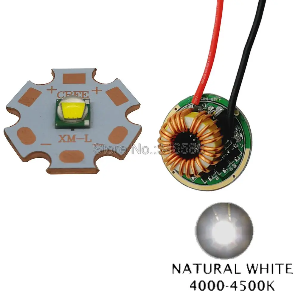 CREE XML XM-L T6 10 Вт Холодный белый нейтральный белый теплый белый высокая мощность СВЕТОДИОДНЫЙ Излучатель Чип 20 мм Медь PCB+ 12 В вход 22 мм светодиодный драйвер - Испускаемый цвет: Neutral White 20mm