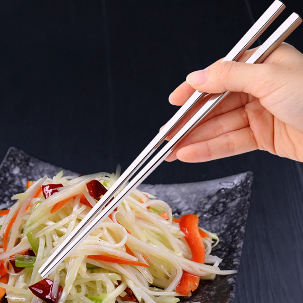 6 пар металлические палочки для еды из нержавеющей стали 19 см|Палочки еды| |