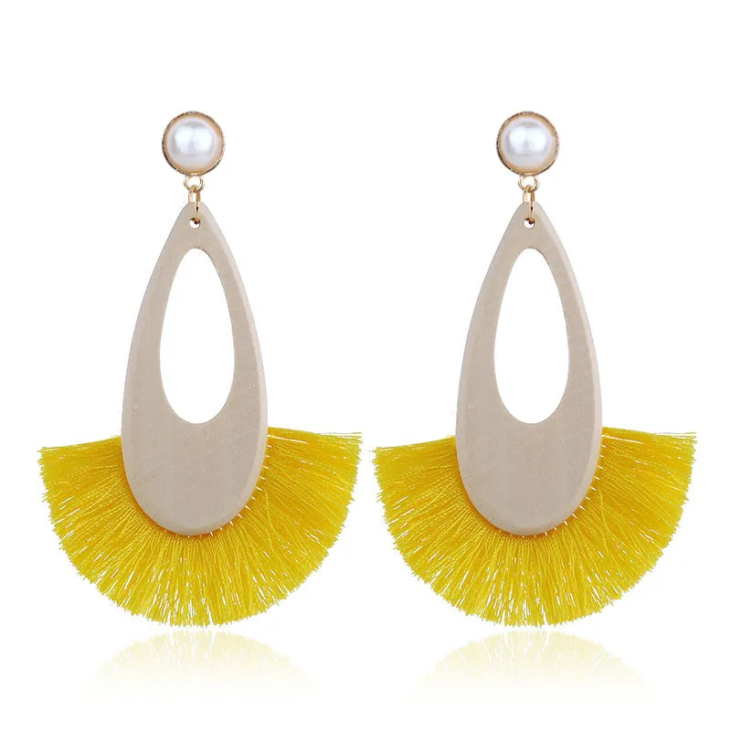 8 видов цветов этнические серьги с бахромой бохо 2018 | Украшения и аксессуары