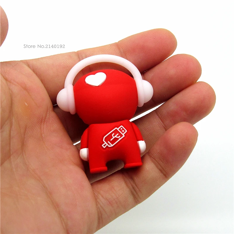 С рисунком из мультфильма любящее сердце музыка человек USB флеш накопитель красный 4 ГБ 8 оперативной памяти