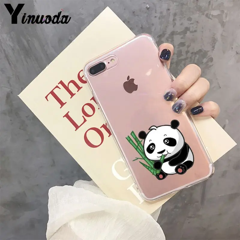 Чехол для телефона Yinuoda с милым рисунком панды iPhone 5 5Sx 6 7 7plus 8 8Plus X XS MAX XR | Мобильные