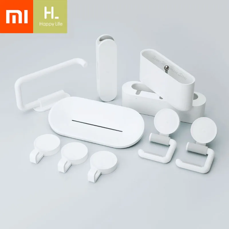 Набор инструментов для умного дома Xiaomi Mijia, держатель для мыла, крючок, коробка для хранения, держатель для телефона, для ванной, душевой комнаты, инструменты, 10 шт