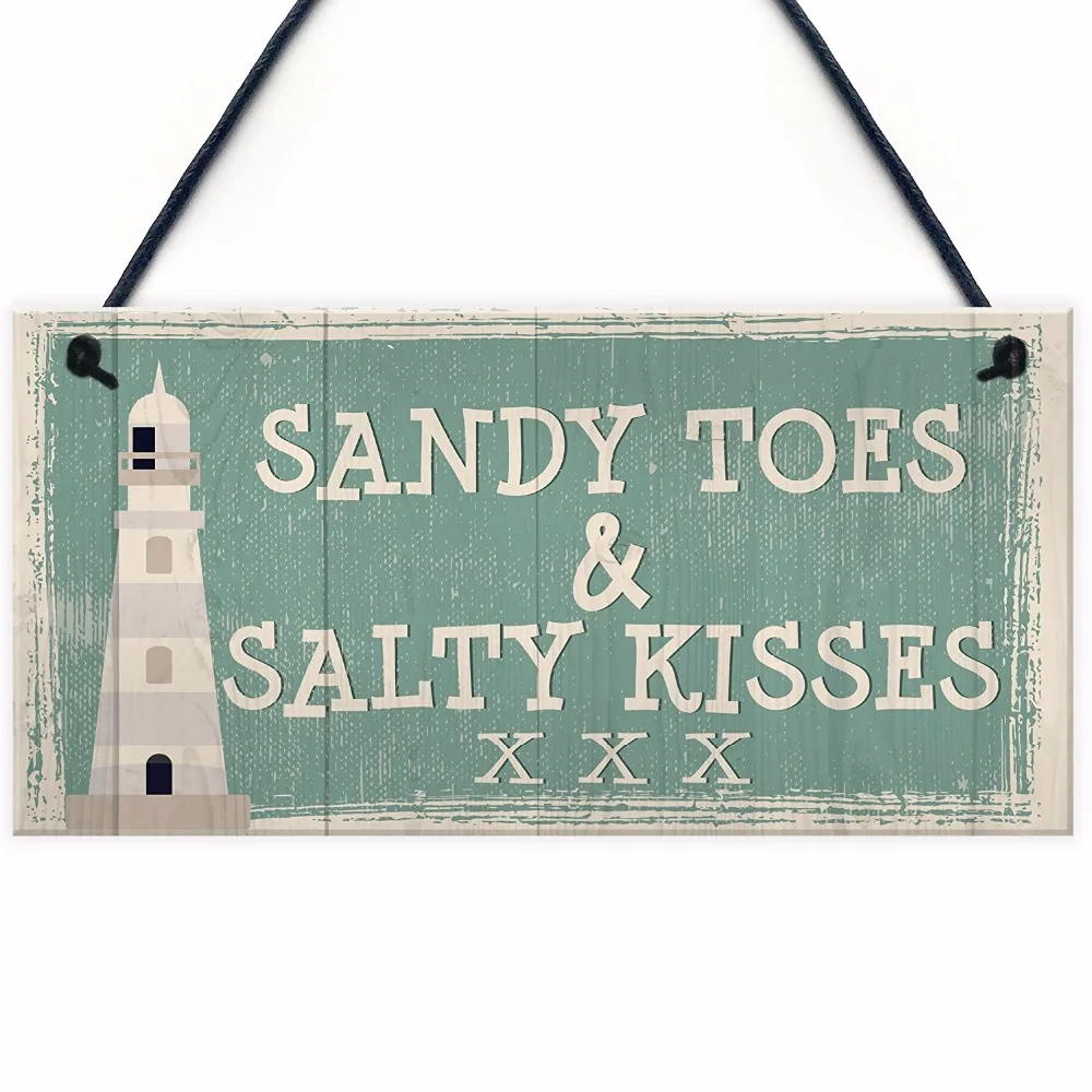 Meijiafei Sandy Toes потертый шик морской песок Маяк стикеры тематики Табличка Знак