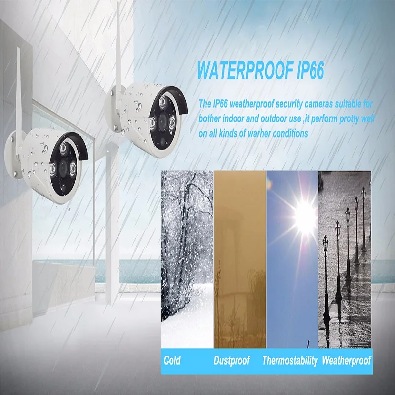 IMPORX 4CH 1080P Беспроводной NVR комплект ИК ночного видения 2MP безопасности CCTV IP камера
