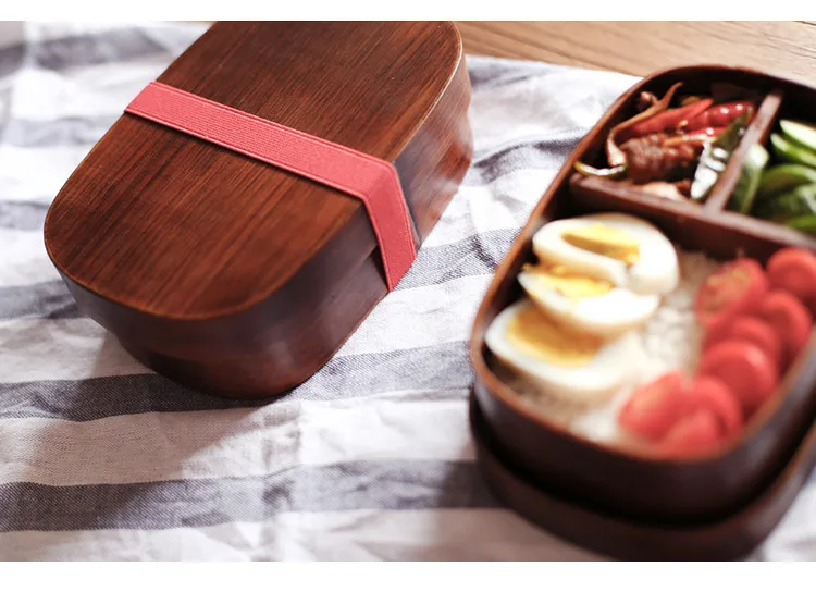 Традиционный стиль японские коробки Bento деревянная коробочка для обедов ручной работы натуральная краска деревянная чаша для суши коробка столовая посуда контейнер для еды