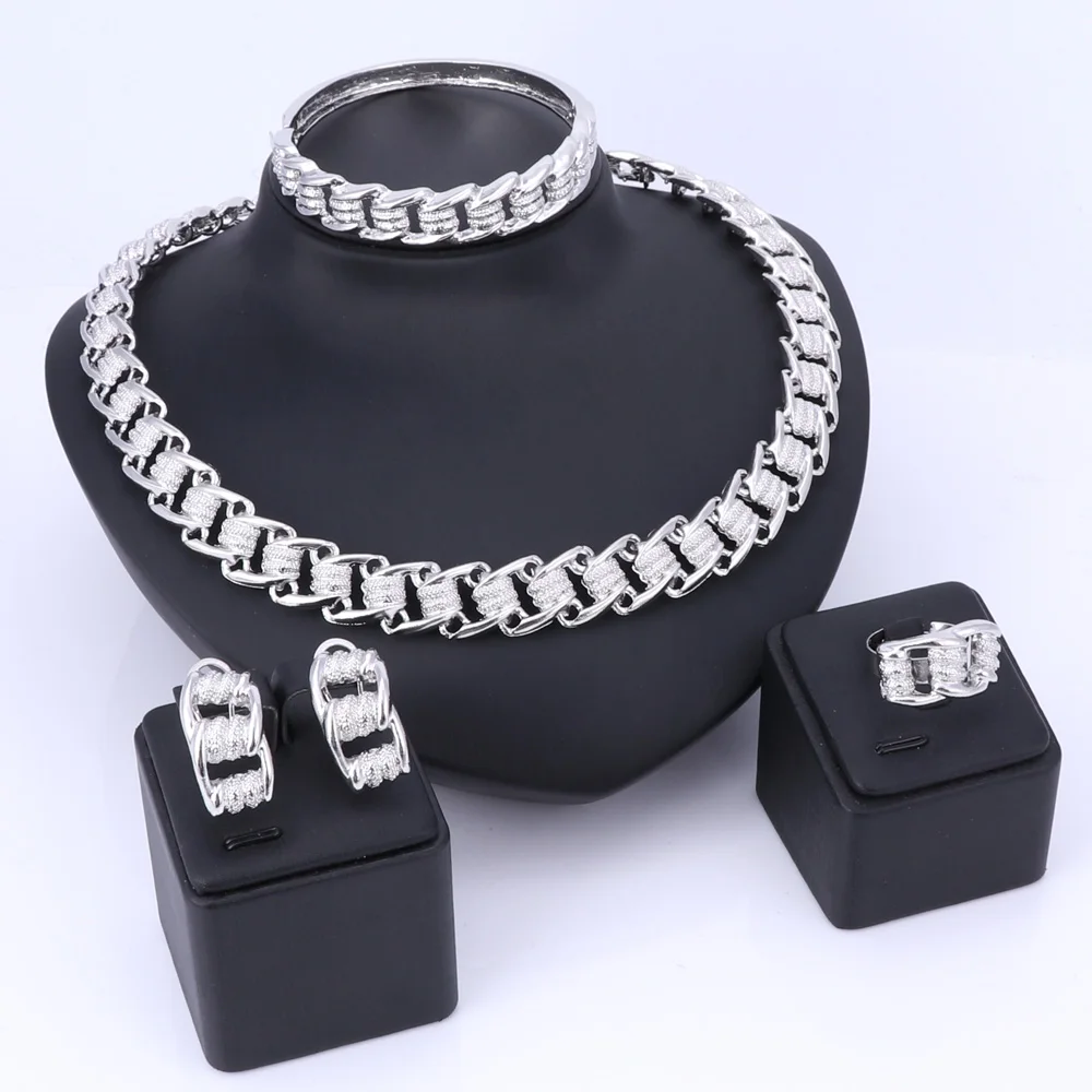Комплект из колье серёг браслета и кольца|jewelry sets|jewelry set for weddingbracelet ring |