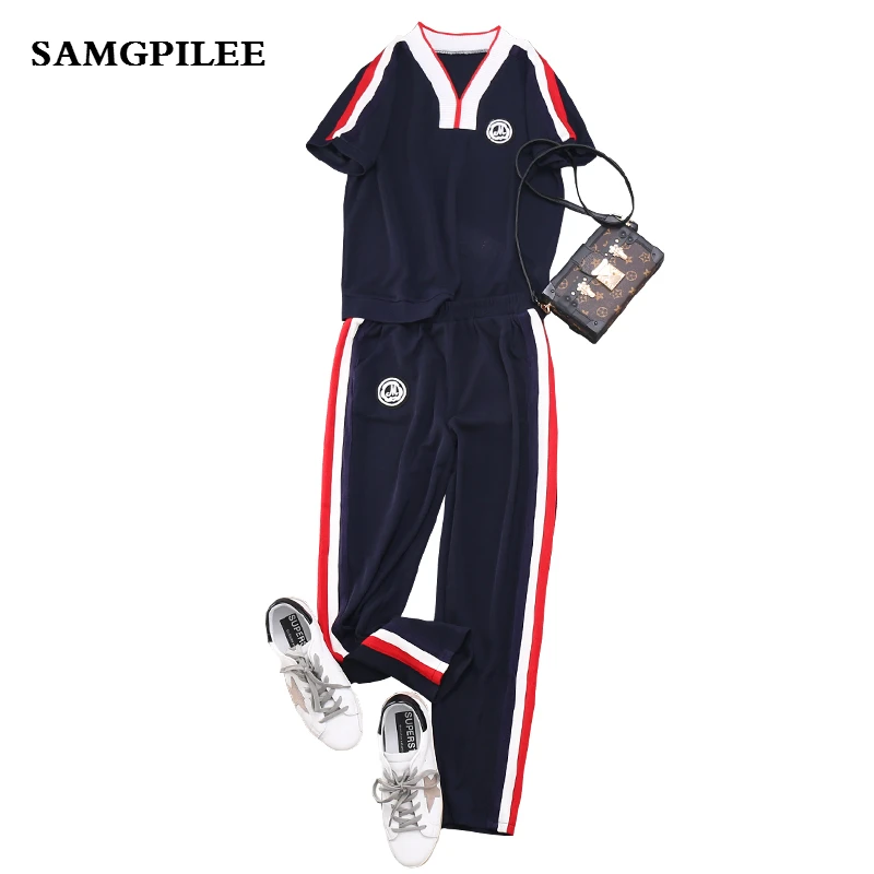 Женский летний Повседневный пуловер с коротким рукавом и V-образным вырезом |