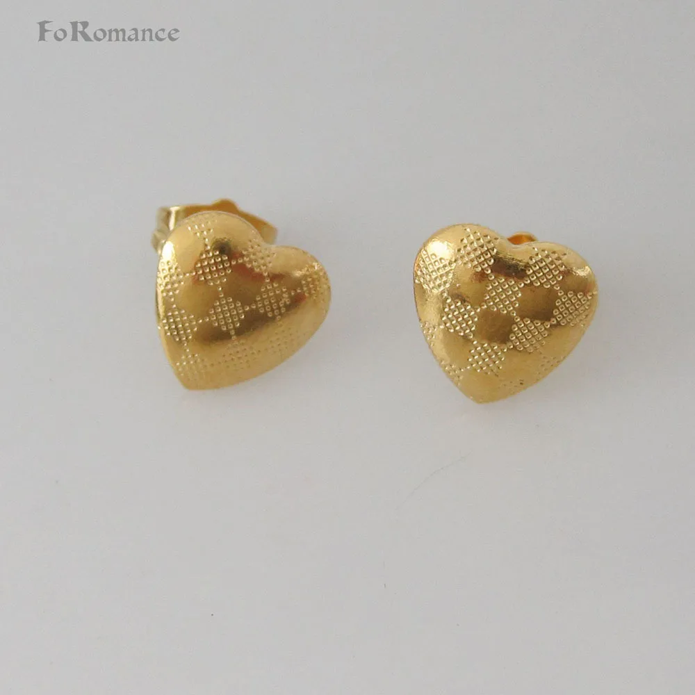 heart Заказ 10$ получить /шесть стилей разной формы круглый Овальный сердце капля воды-желто-Золотые серьги GP серьги - Окраска металла: heart