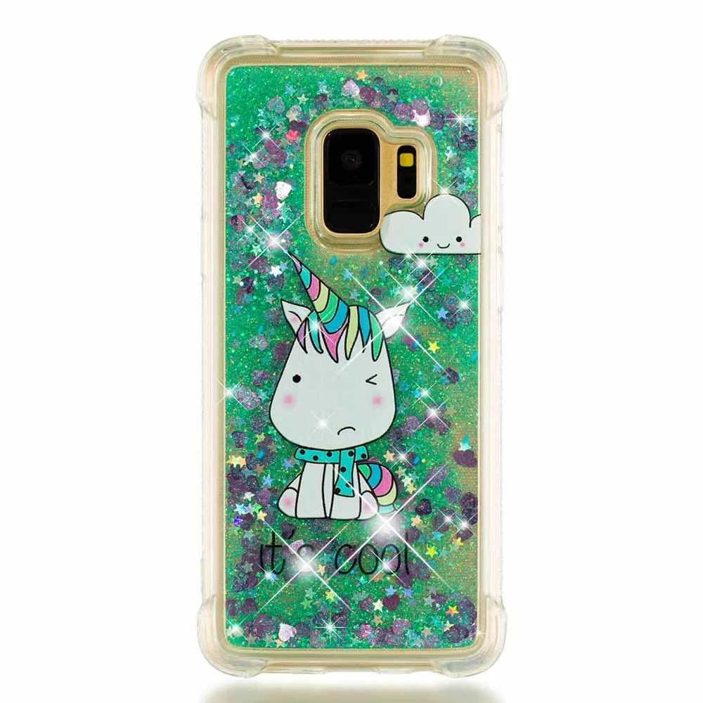 Little Monster Глиттер, Переливающаяся жидкость бампер чехол для Samsung Galaxy S5 S6 S7 край S8 S9 плюс A8 плюс J330 J530 J730 чехол «зыбучие пески» B31 - Цвет: Little Monster