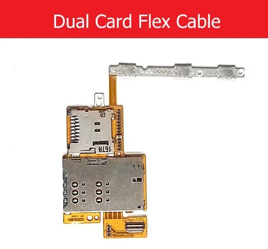 Dual Card Гибкий кабель с двумя и одиночными sim-картами для huawei MediaPad 10 FHD S10-101 питания и объема и чтения карт памяти - Цвет: Dual Card