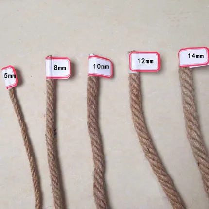 1 мм-14 мм грубая натуральная пеньковая веревка наружная лестница декорированная