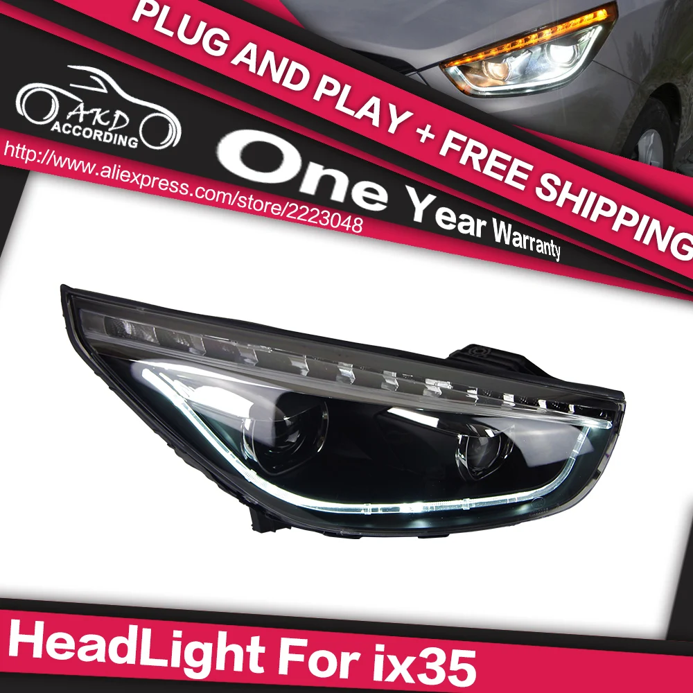 АКД автомобильный Стайлинг для Hyundai ix35 фары 2010-2016 новинка HID фара светодиодный DRL Bi