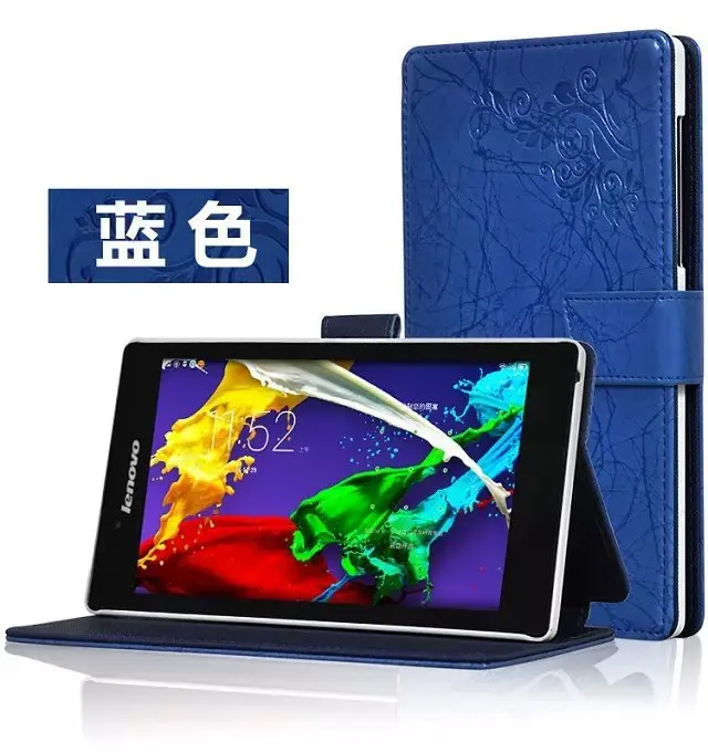 Чехол-книжка с подставкой Модный чехол из кожи принтом чехол-накладка для Lenovo Tab 2