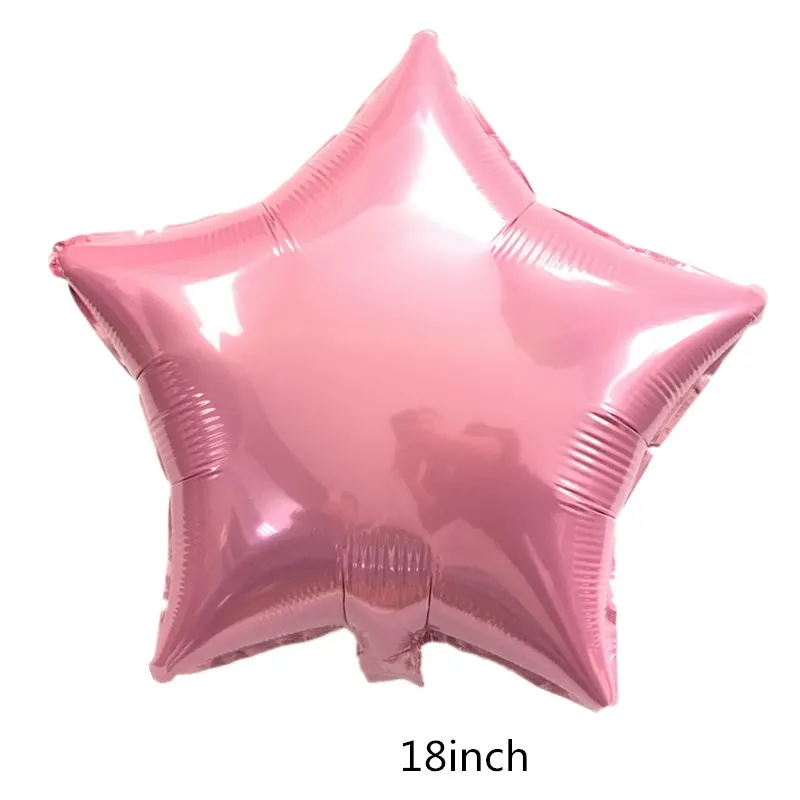pink star Ракета, космонавт, фольгированные шары для маленьких мальчиков, конфетти, латексные шары, игрушки для празднования дня рождения, украшения для детей, космические шары - Цвет: pink star