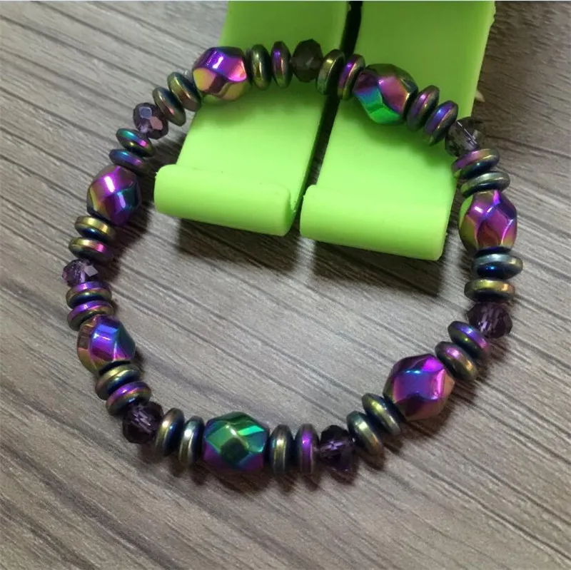 Магнитное железо браслеты redondo encanto piedra terapia pulsera salud para hombres mujeres adelgazante