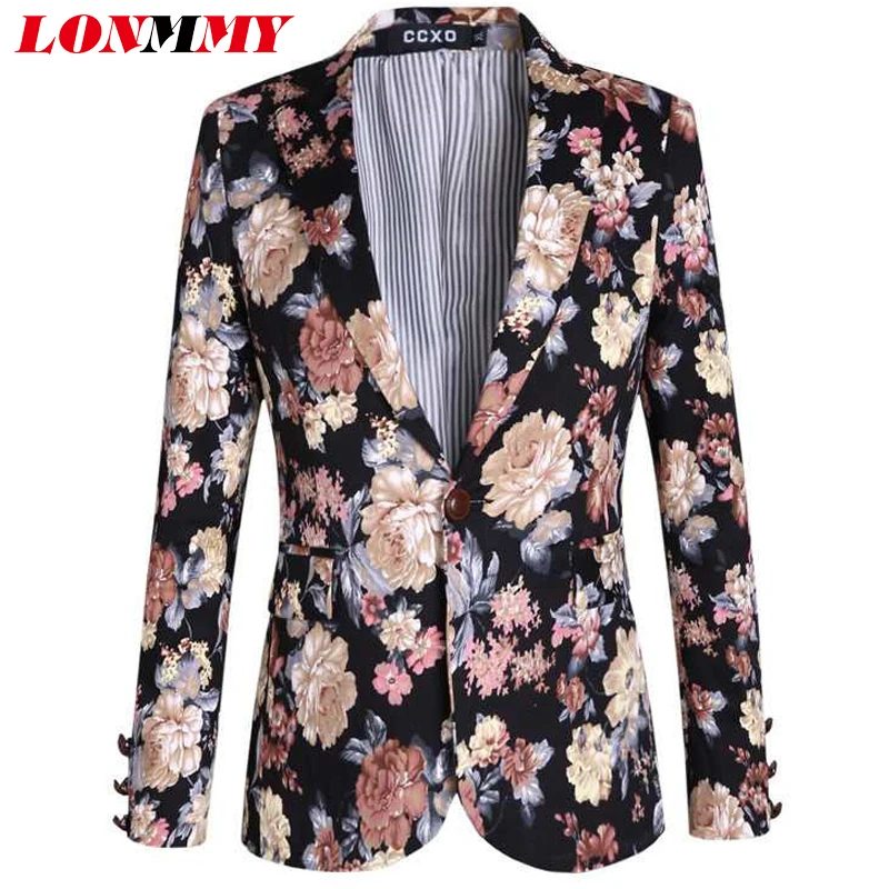 Блейзер Мужской с цветочным принтом х/б|jackets long|suit jacket shortjacket pant suit |