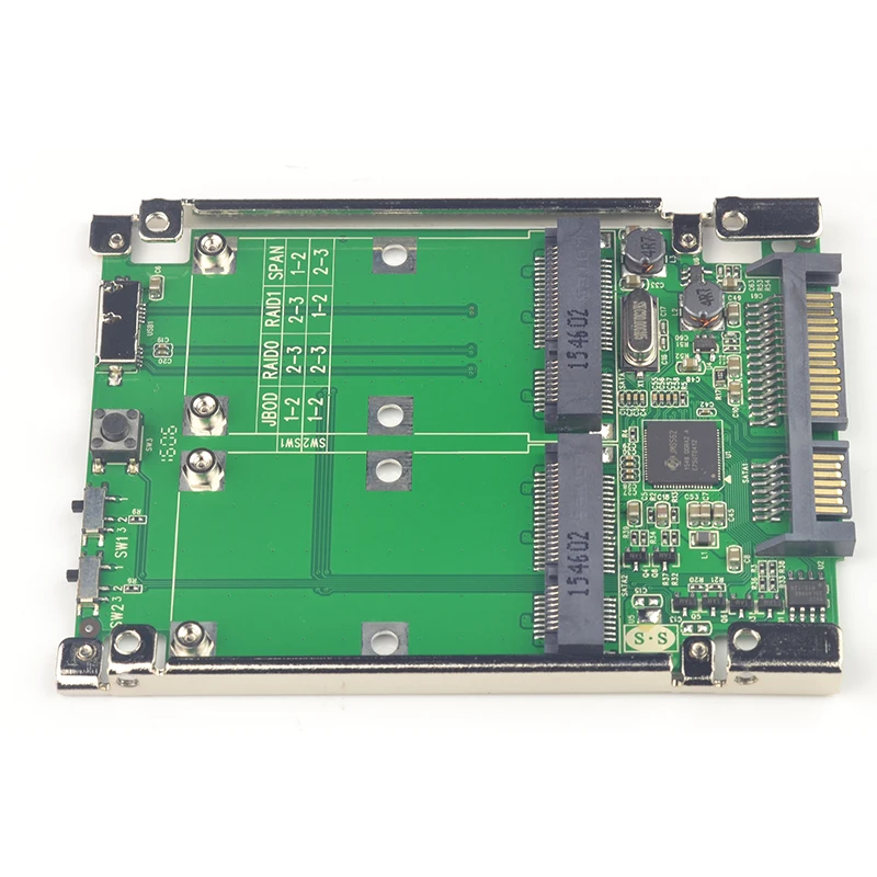 2 5 &quotSATA III для двойной мини SATA USB 3 0 mSATA Raid контроллер карты конвертер с кабелем|raid