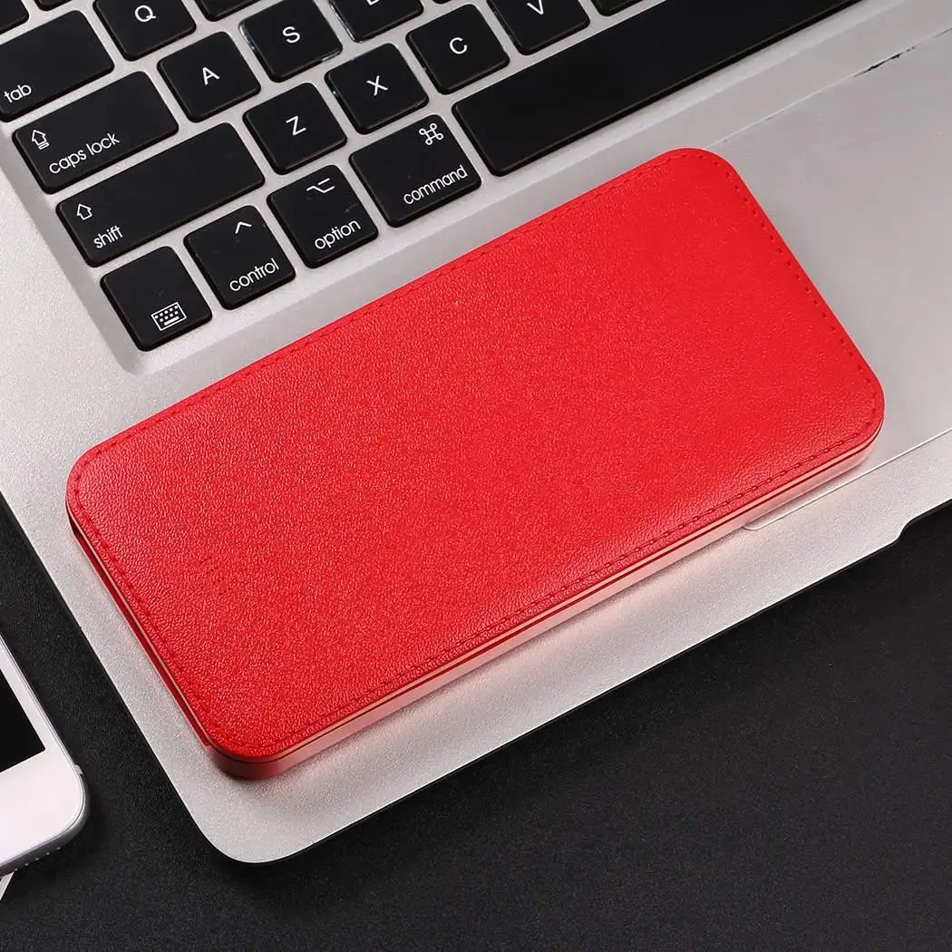 Ультратонкий внешний аккумулятор с двумя портами usb, внешний аккумулятор, внешний аккумулятор, чехол, полимерный литий-ионный аккумулятор, корпус