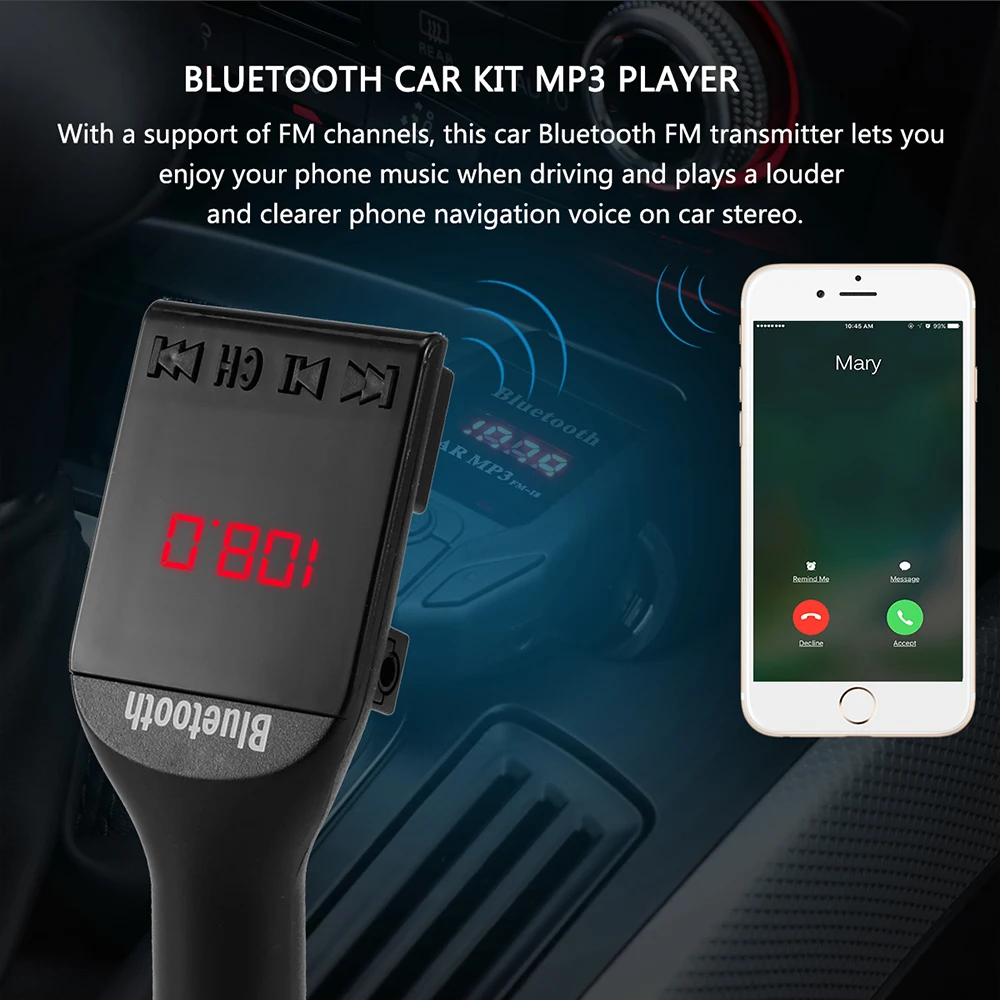 Автомобильный комплект с Bluetooth fm передатчик mp3 плеер модулятор USB автомобильное