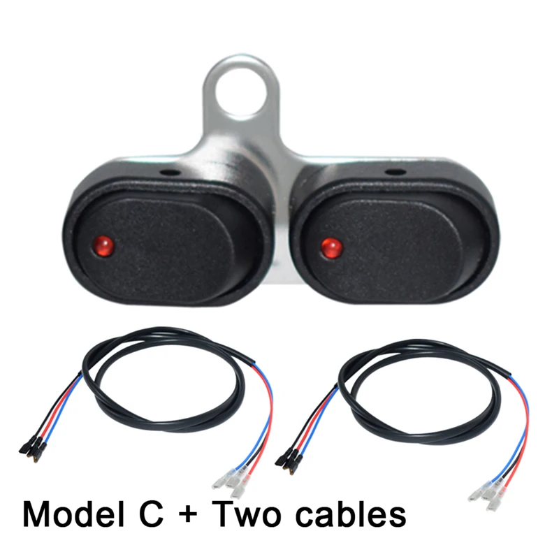 WX-1048-C-Cable Мотоцикл переключатели с рукояткой звукового сигнала поворотов фары Противотуманные фары Электрический старт руль коммутатор контроллера - Цвет: WX-1048-C-Cable