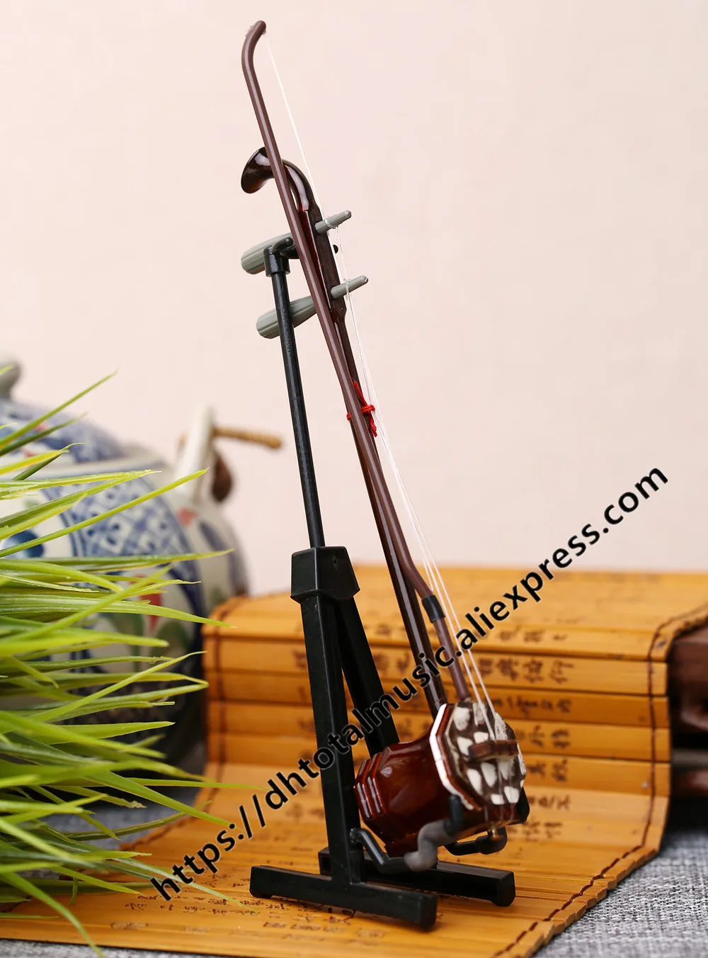 Миниатюрная модель Erhu Реплика с подставкой и чехол Мини Erhu мини музыкальный инструмент украшения китайские традиционные подарки
