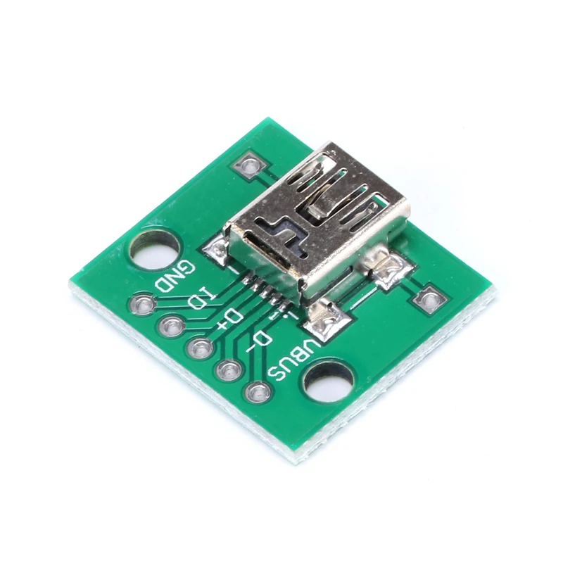 2/5/10/20 шт. мини USB для DIP 2 54 мм плата адаптера модуль панель 5 контактная ШТЫРЬКОВАЯ
