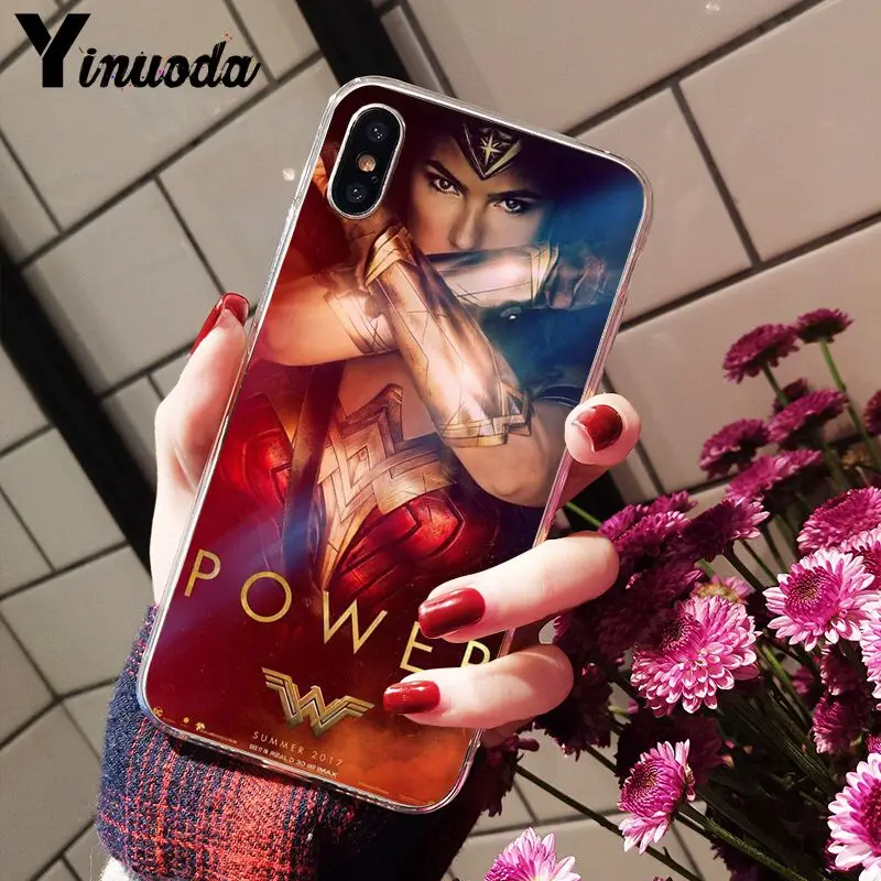 Умный чехол Yinuoda Wonder Woman DC Superhero для iPhone 8 7 6 6S Plus X XS MAX 5 5S SE XR|Чехлы-накладки| |