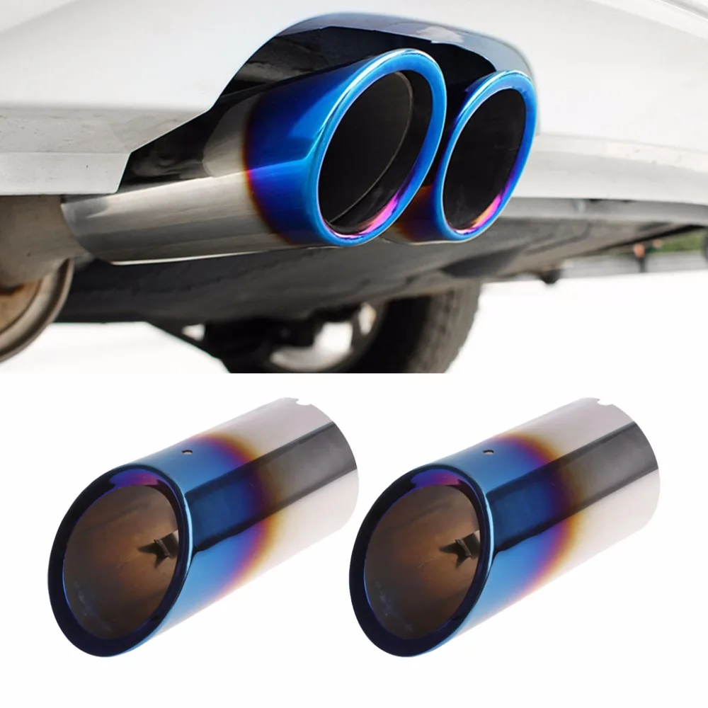 

2Pcs Stainless steel Colorful Exhaust Muffler Pipe For VW Volkswagen Jetta MK6 Golf 6 Golf 7 High Quality