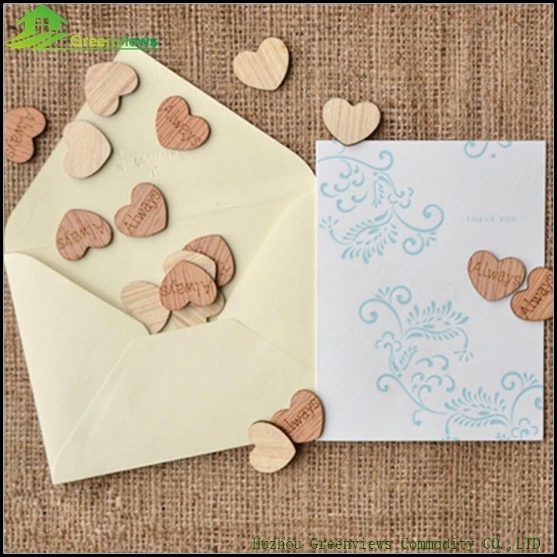 5Bags Wedding Rustic Wooden Love Heart Table Scatter Decoration Crafts DIY 4 Farbe | Дом и сад