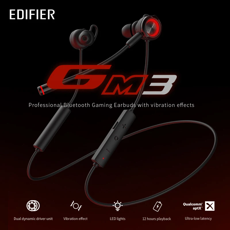 Игровые наушники EDIFIER GM3 Bluetooth 5 0 двойной Динамический драйвер вибрационный