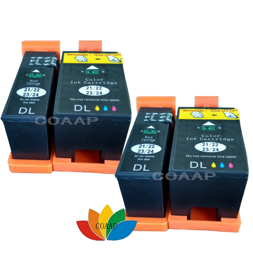 4 х чернильные картриджи для принтера Dell 21 22 23 24 телефона V313 V313W V515W V715W P513W P713W|ink