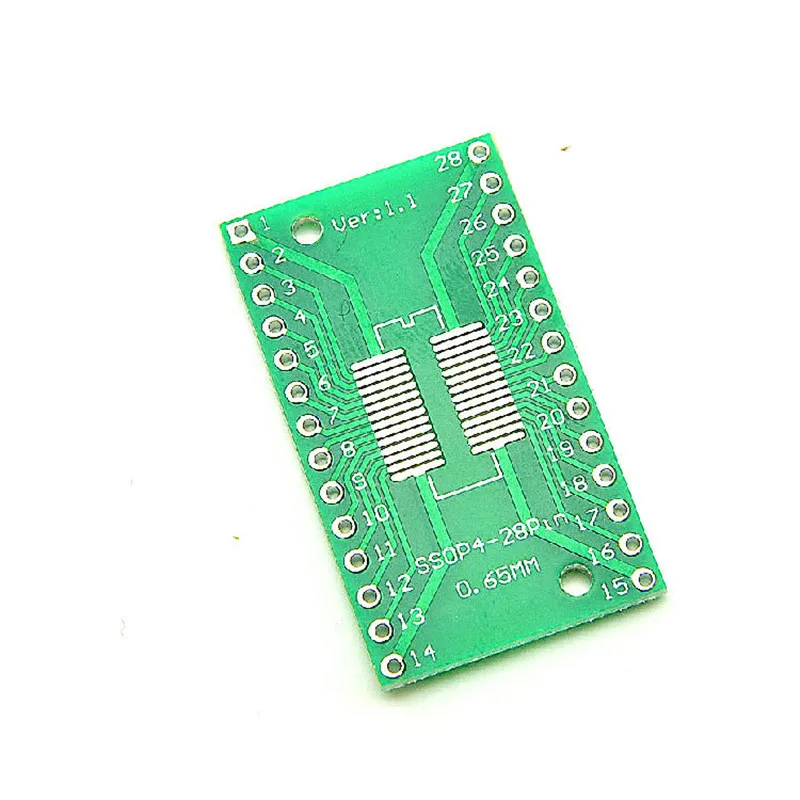 Плата преобразователя TSSOP28 SSOP28 SOP28 SMD в DIP28 IC плата модуля адаптеров пластины 0 65 мм