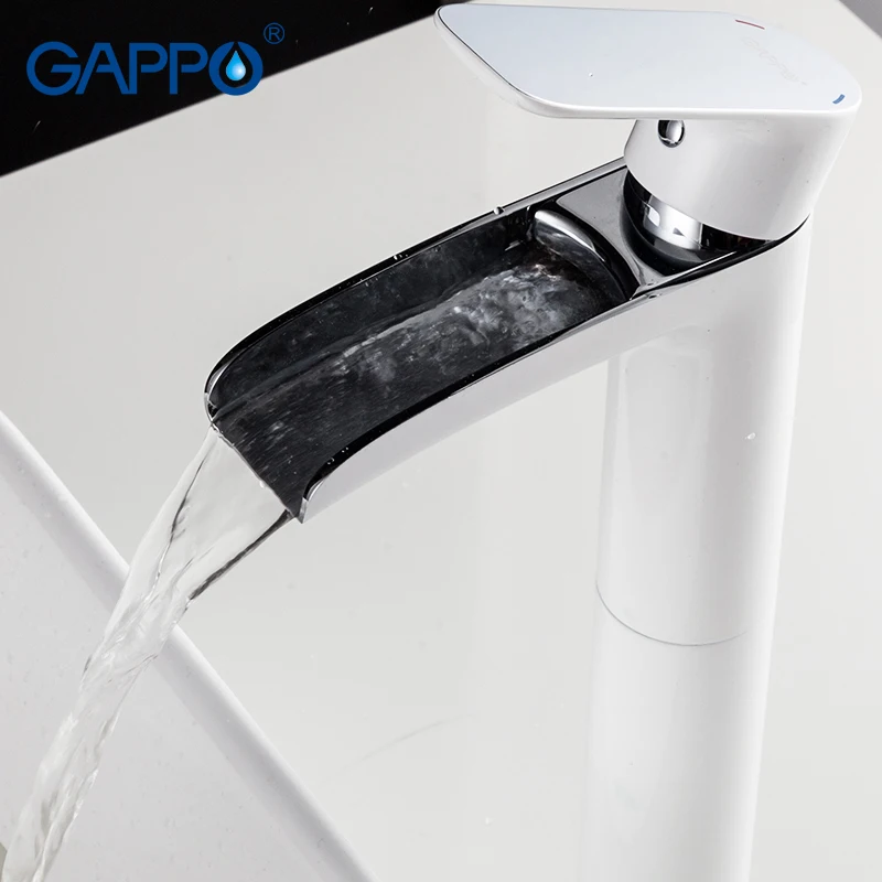 GAPPO смеситель для раковины ванной комнаты белый водопад краны на