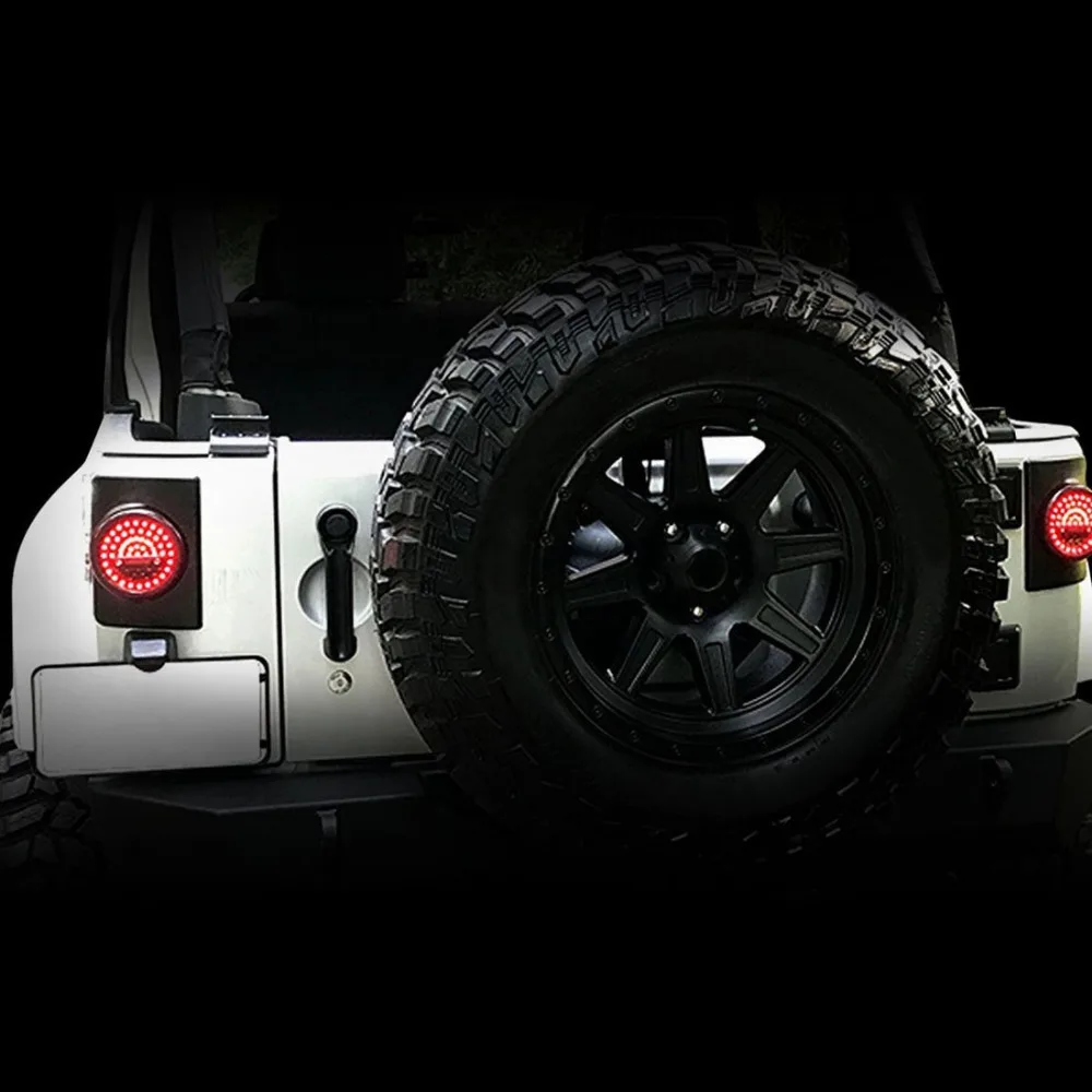 Круглые задние фонари для Jeep Wrangler JK 2 двери и 4 2007 2008 2009 2010 2011 2012 2013 2014 2015 2017-пара