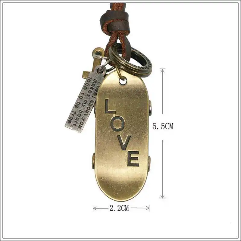 Новинка винтажное кожаное ожерелье в стиле панк рок ручной работы длинная