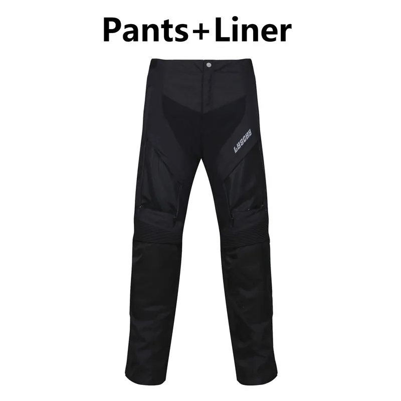 Black Pants LYSCHY Enduro мотоциклетная куртка для езды на мотоцикле, мотоциклетная броня, защитный костюм, Мужская одежда, Светоотражающая экипировка, мужские гоночные куртки - Цвет: Black Pants